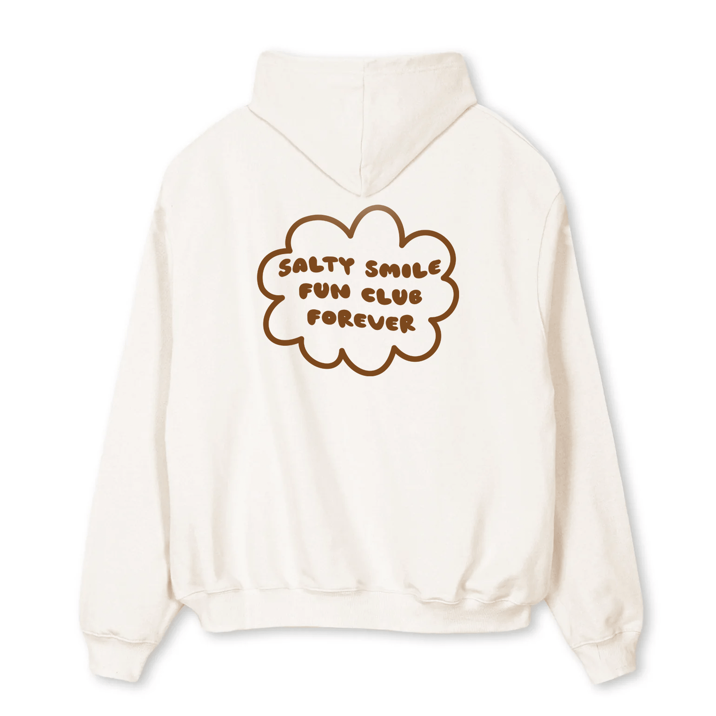 vetements surf salty smile Hoodie Fun Club Crème marque eco responsable coton bio