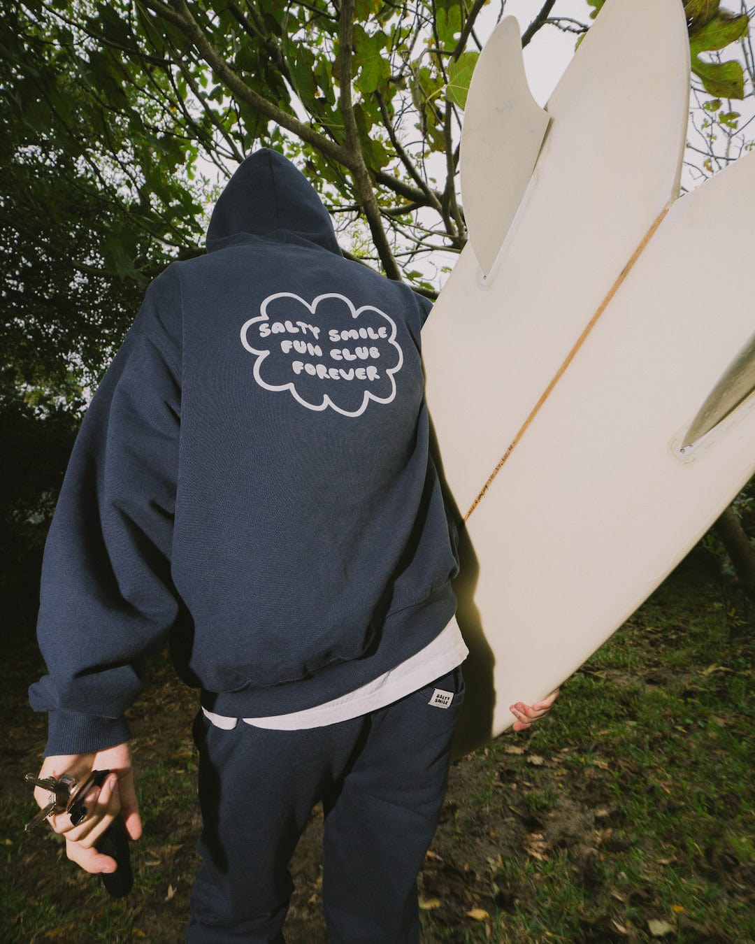 vetements surf salty smile Hoodie Fun Club Navy marque eco responsable coton bio