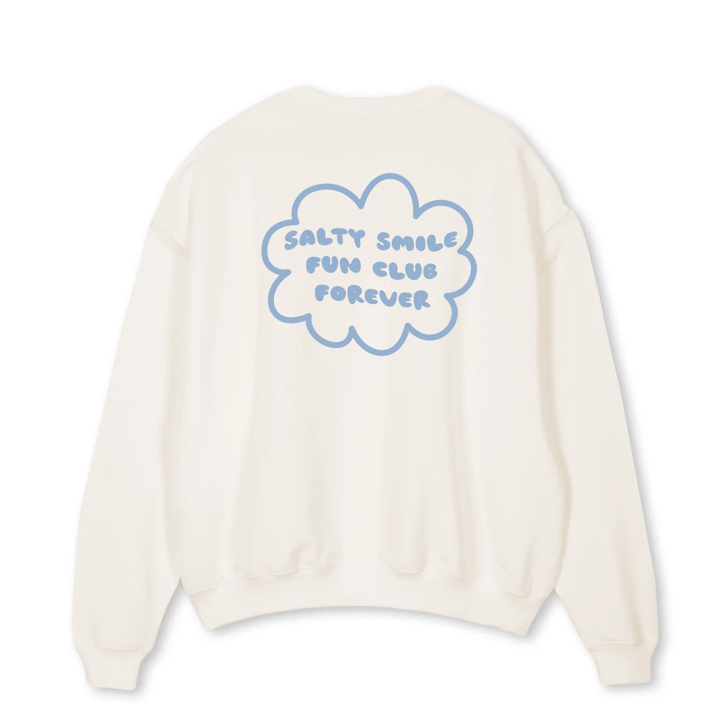 vetements surf salty smile Sweat Fun Club Crème marque eco responsable coton bio