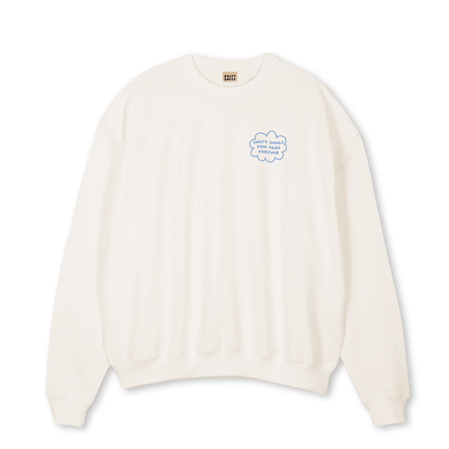vetements surf salty smile Sweat Fun Club Crème marque eco responsable coton bio
