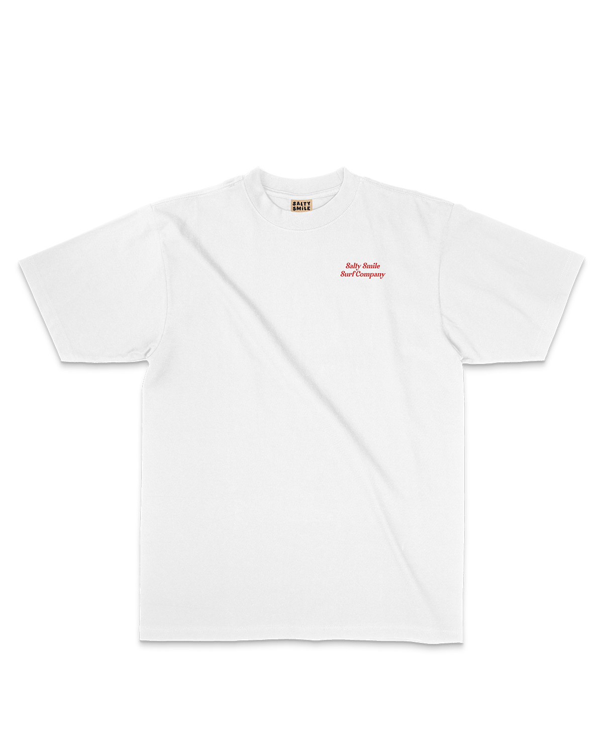 vetements surf salty smile T Shirt Surf Company Blanc marque eco responsable coton bio