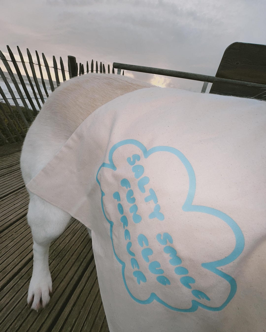 vetements surf salty smile Tote Bag Fun Club Crème marque eco responsable coton bio