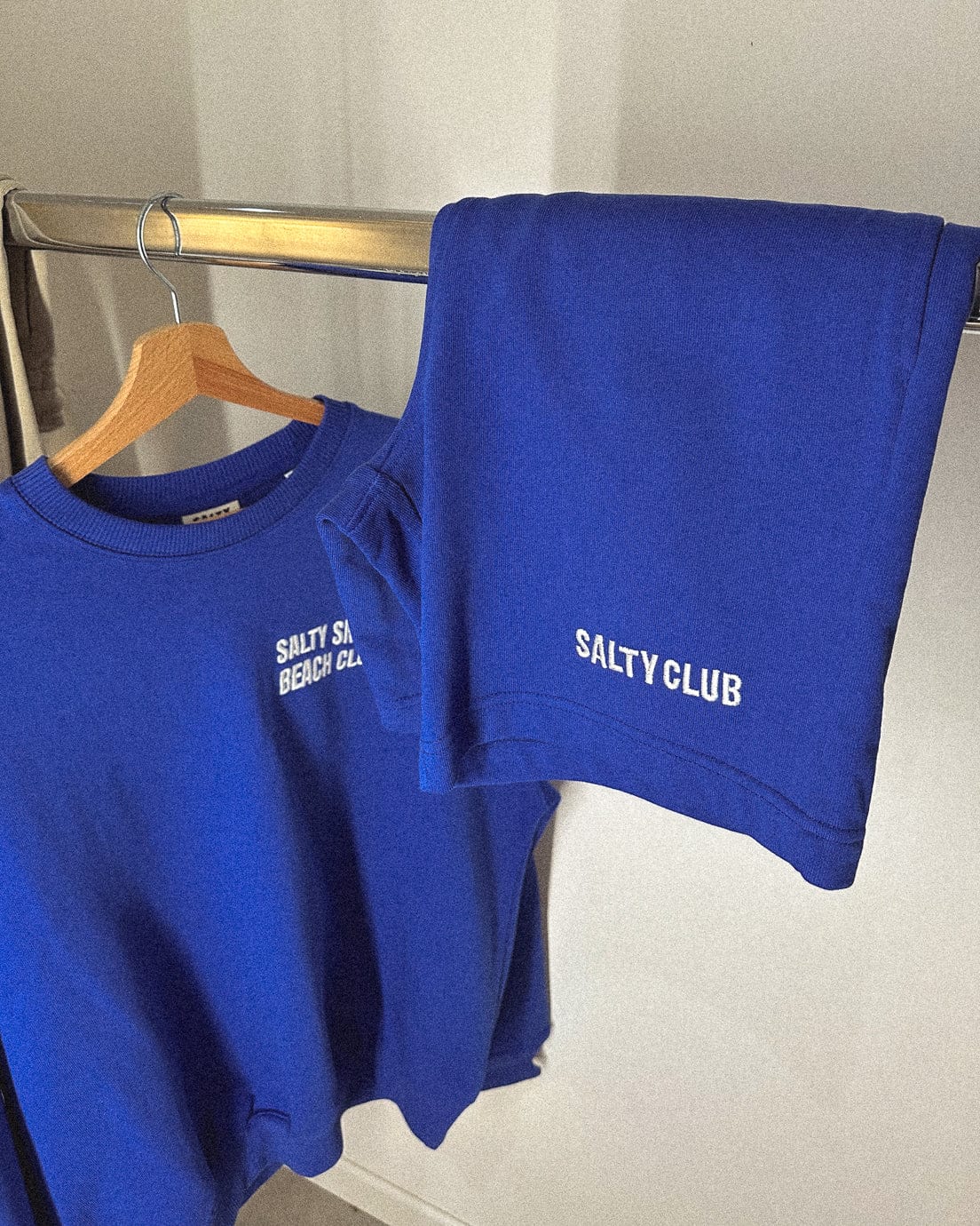 vetements surf salty smile BEACH CLUB BLEU SHORT marque eco responsable coton bio