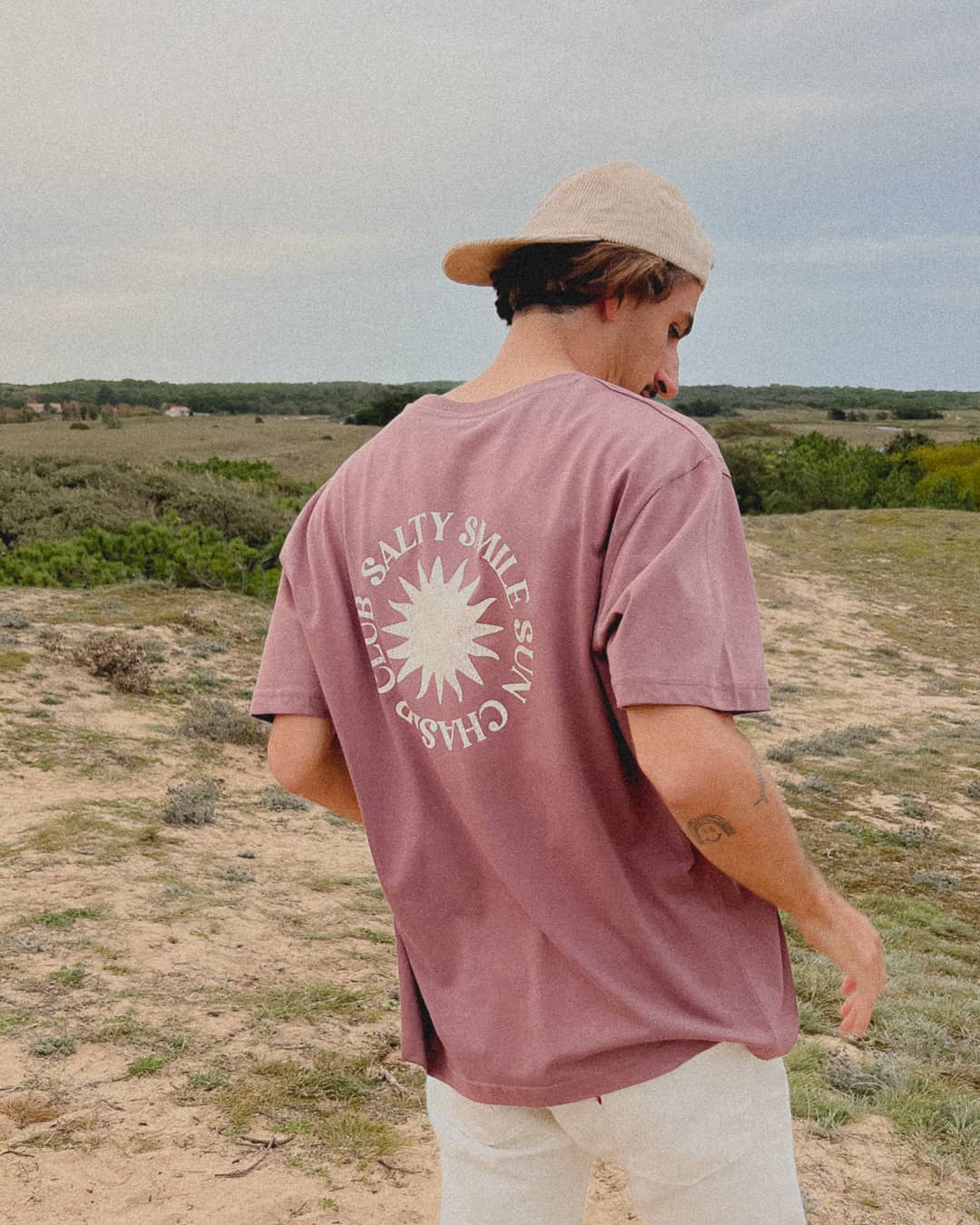 vetements surf salty smile CHASER CLUB RETRO T SHIRT marque eco responsable coton bio