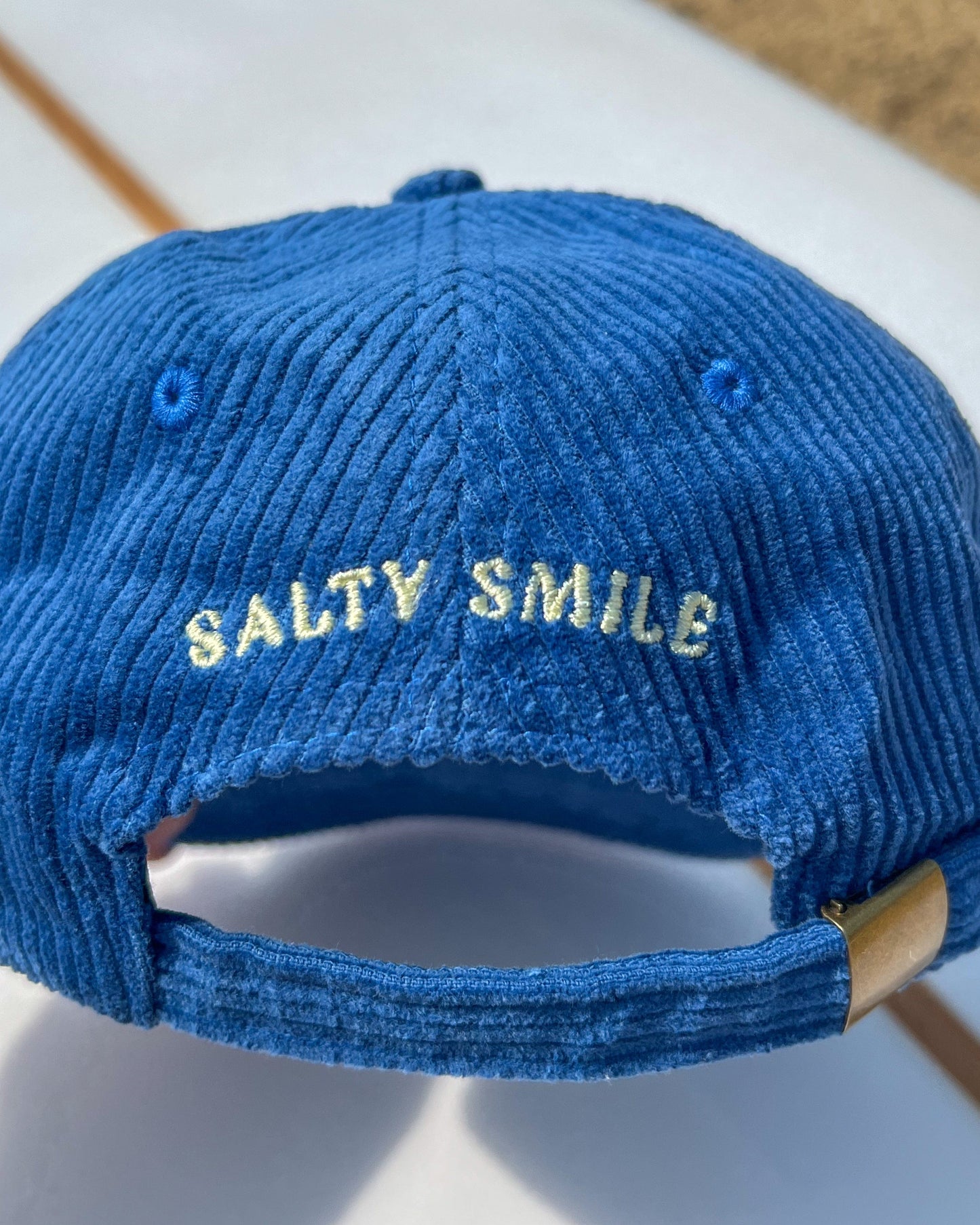 vetements surf salty smile Flower Cord Cap Bleu marque eco responsable coton bio
