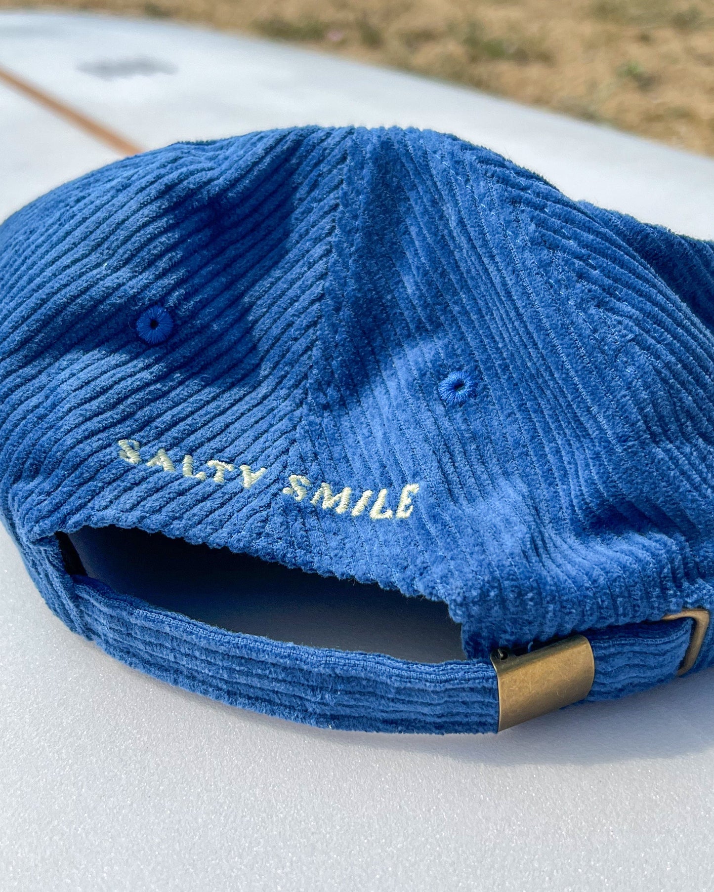 vetements surf salty smile Flower Cord Cap Bleu marque eco responsable coton bio