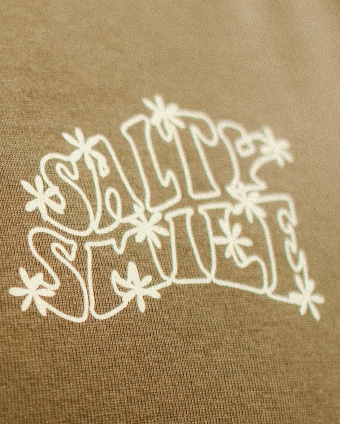 vetements surf salty smile FLOWER LONG SLEEVES KAKI marque eco responsable