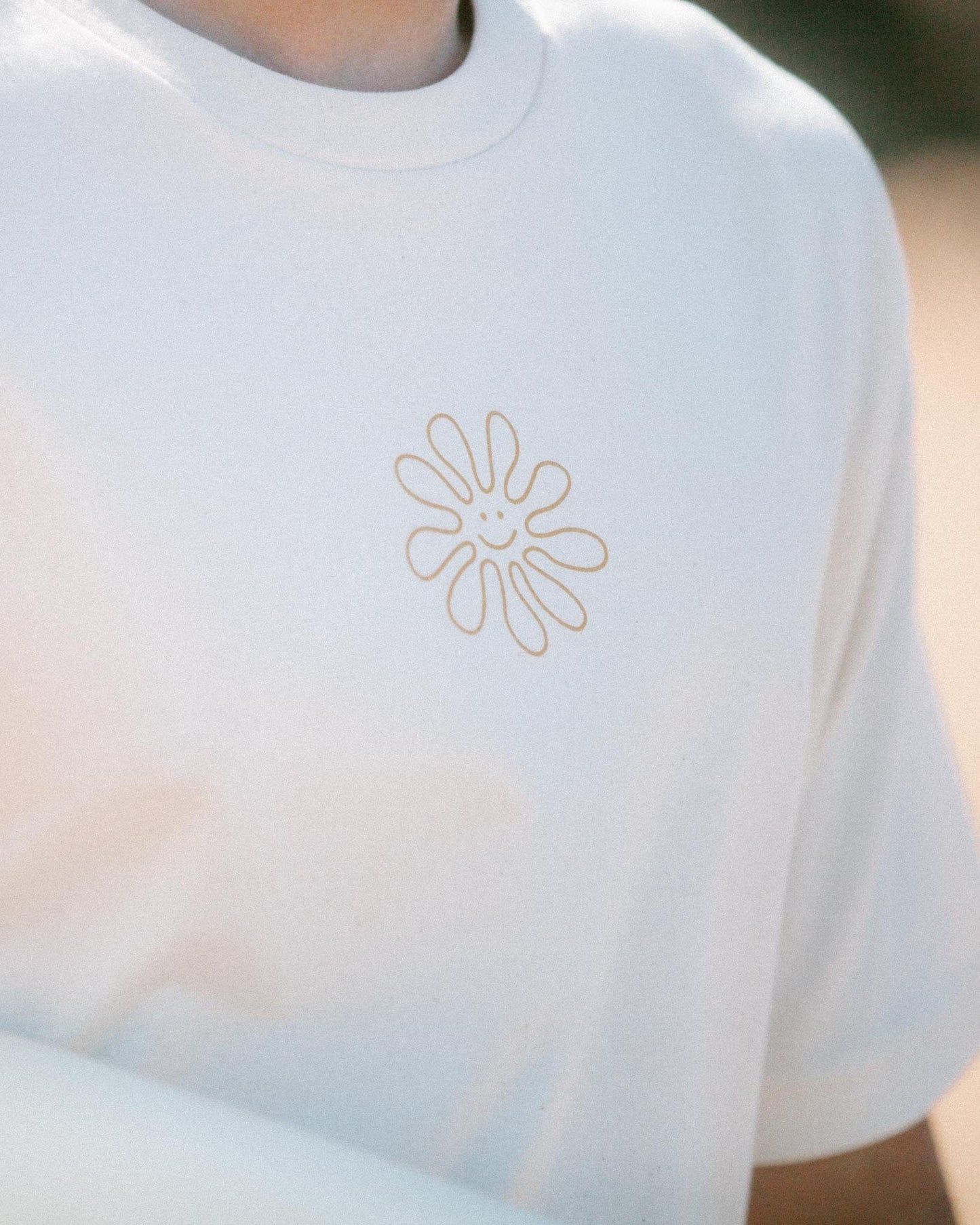 vetements surf salty smile PEACEFUL RETRO T SHIRT CRÈME marque eco responsable