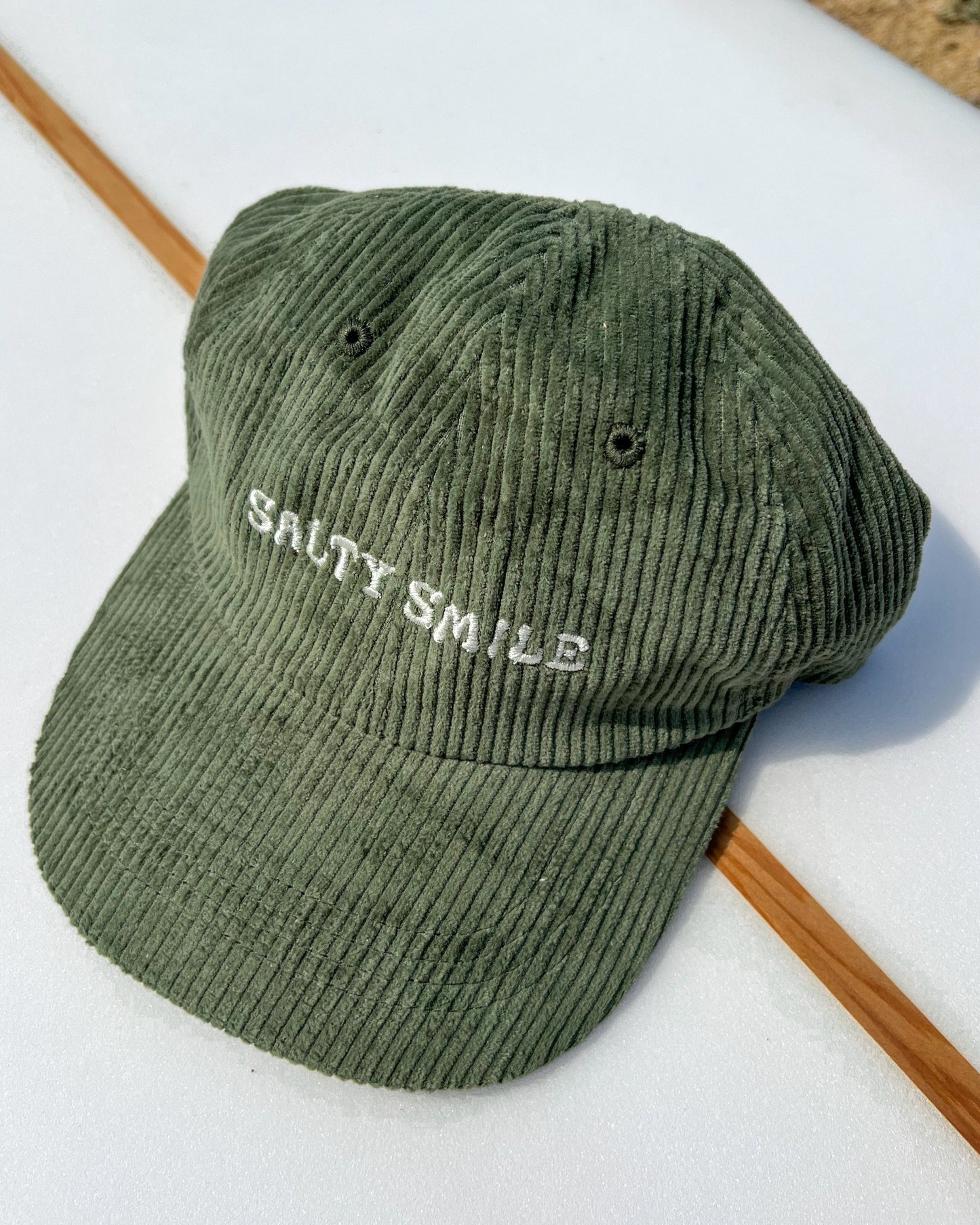 vetements surf salty smile Salty Smile Kaki Cord Cap marque eco responsable coton bio