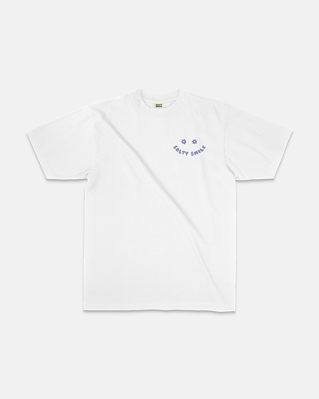 vetements surf salty smile SIGNATURE WHITE T SHIRT XS marque eco responsable coton bio