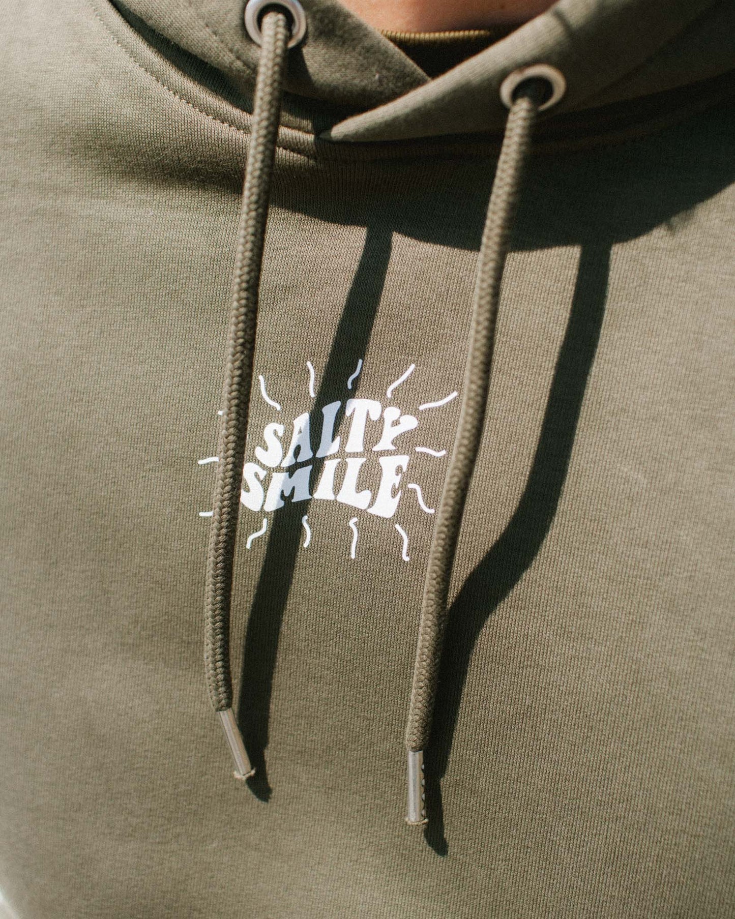 vetements surf salty smile SUMMER HOODIE KAKI marque eco responsable