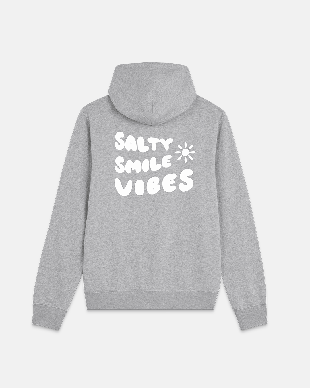 vetements surf salty smile SUMMER VIBES GREY HOODIE marque eco responsable coton bio