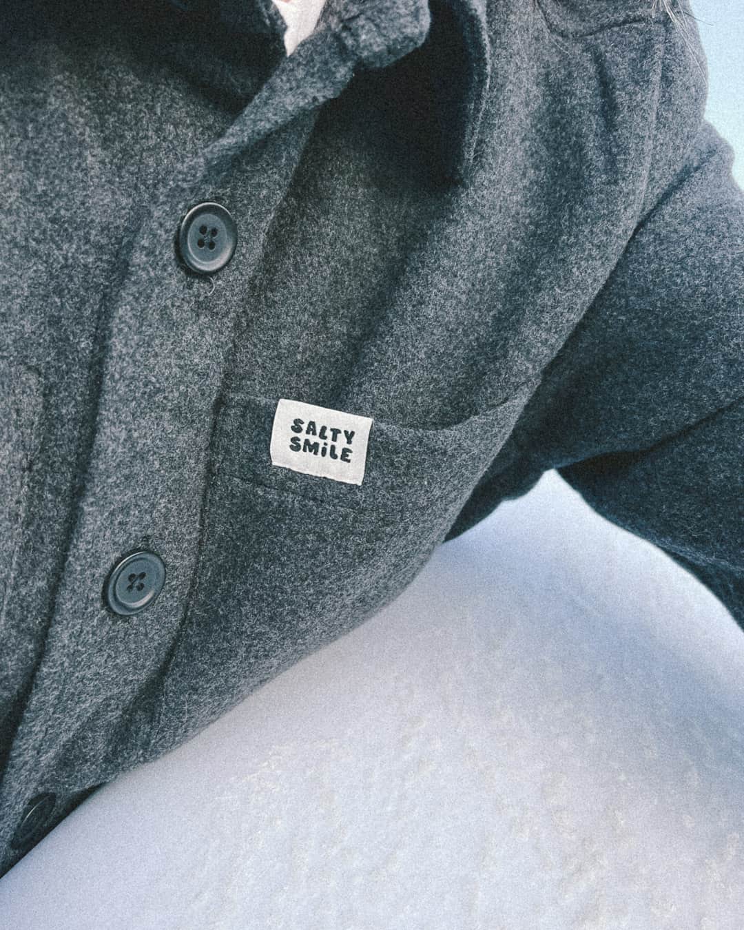 vetements surf salty smile SURCHEMISE RECYCLÉE GRISE marque eco responsable coton bio