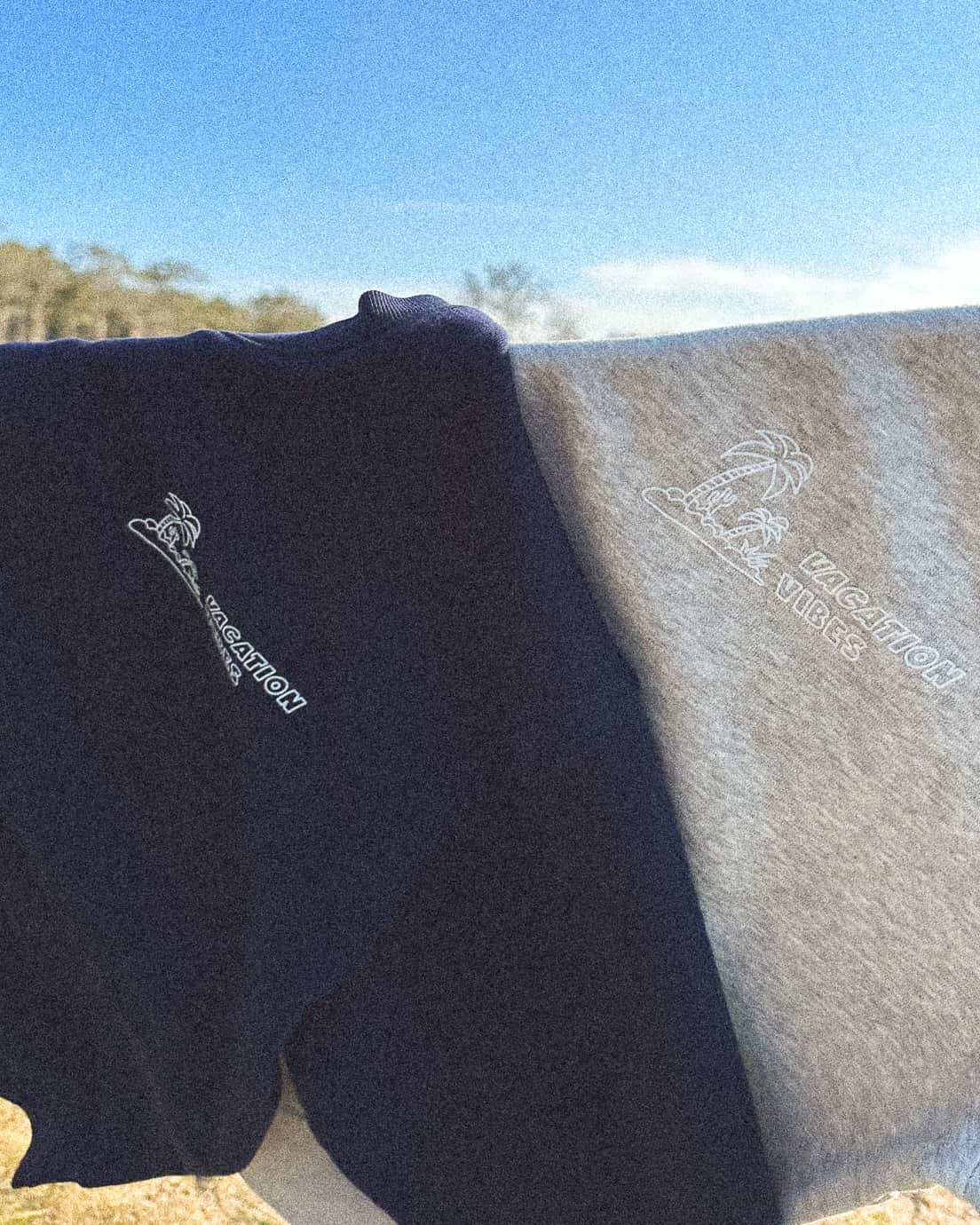 vetements surf salty smile VACATION GREY SWEATSHIRT marque eco responsable coton bio