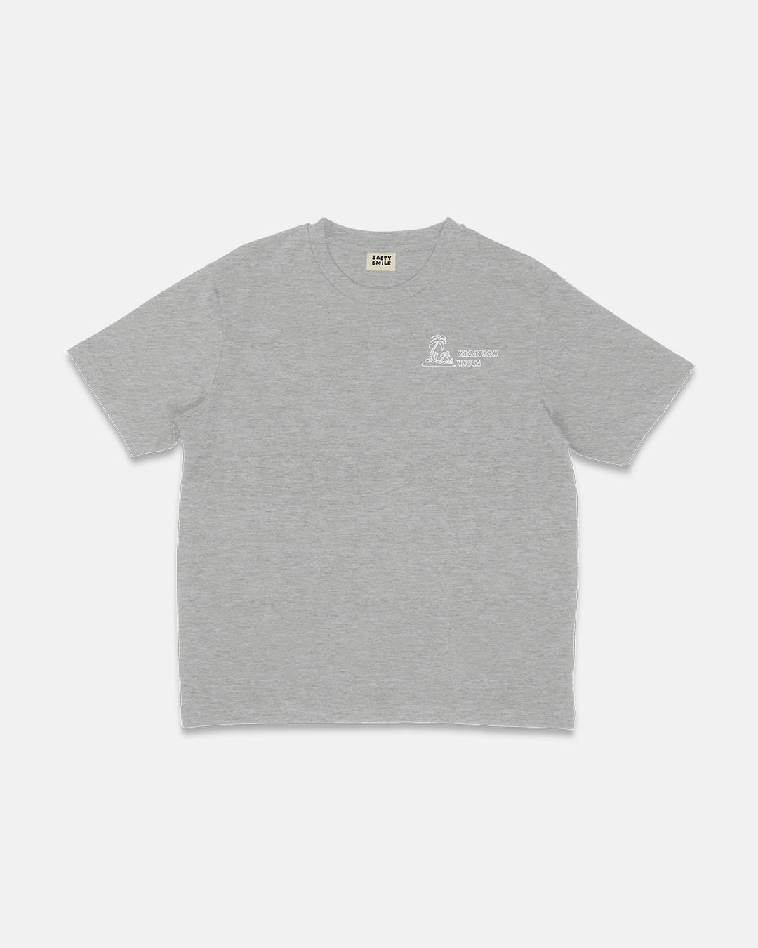 vetements surf salty smile VACATION GREY T SHIRT XS marque eco responsable coton bio