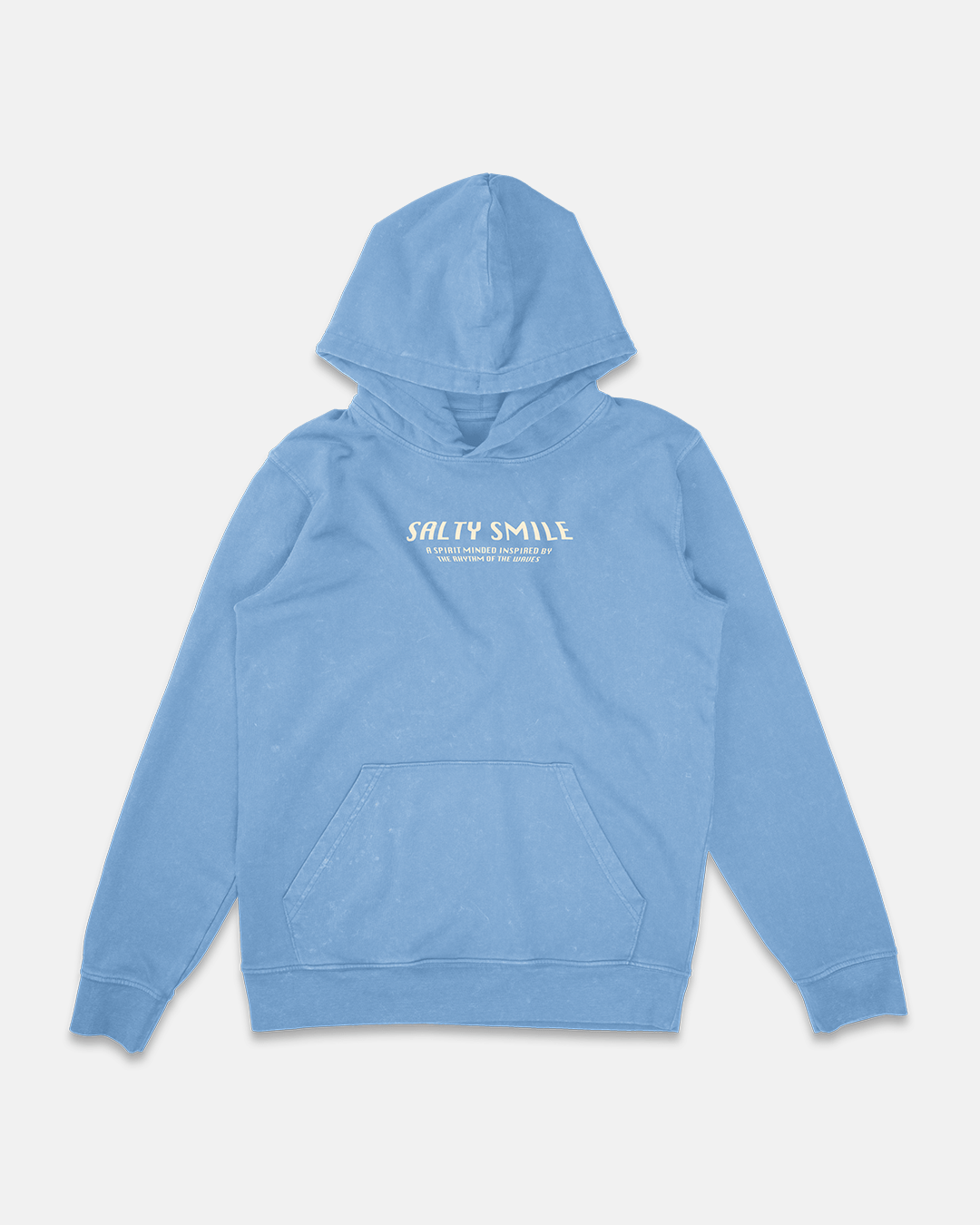 vetements surf salty smile VINTAGE HOODIE BLEU (WASHED) XS marque eco responsable coton bio