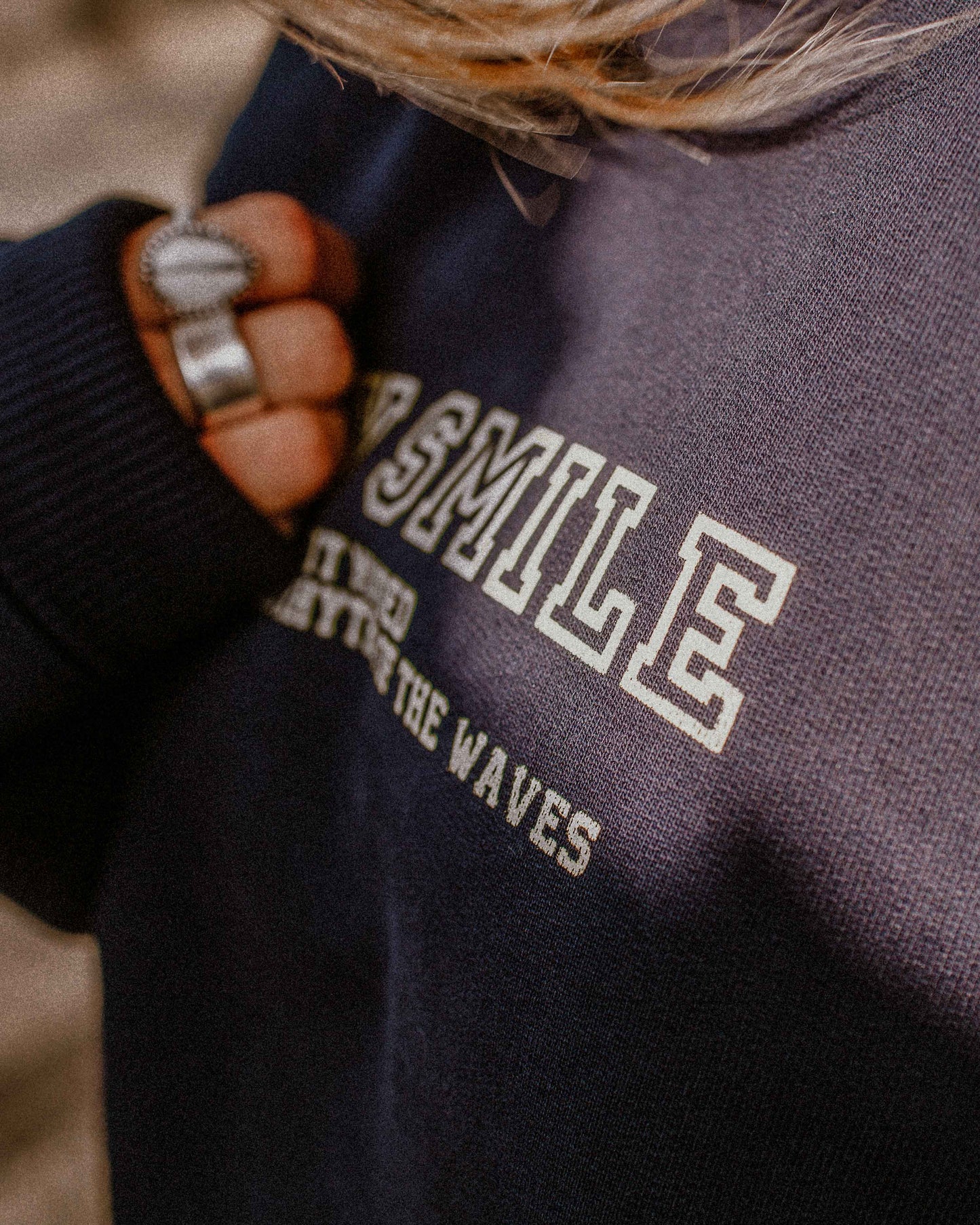 vetements surf salty smile COLLEGE NAVY SWEATSHIRT XS