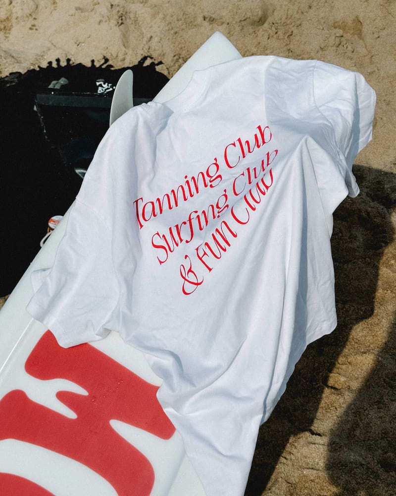 vetements surf salty smile T Shirt Tanning Club marque eco responsable coton bio