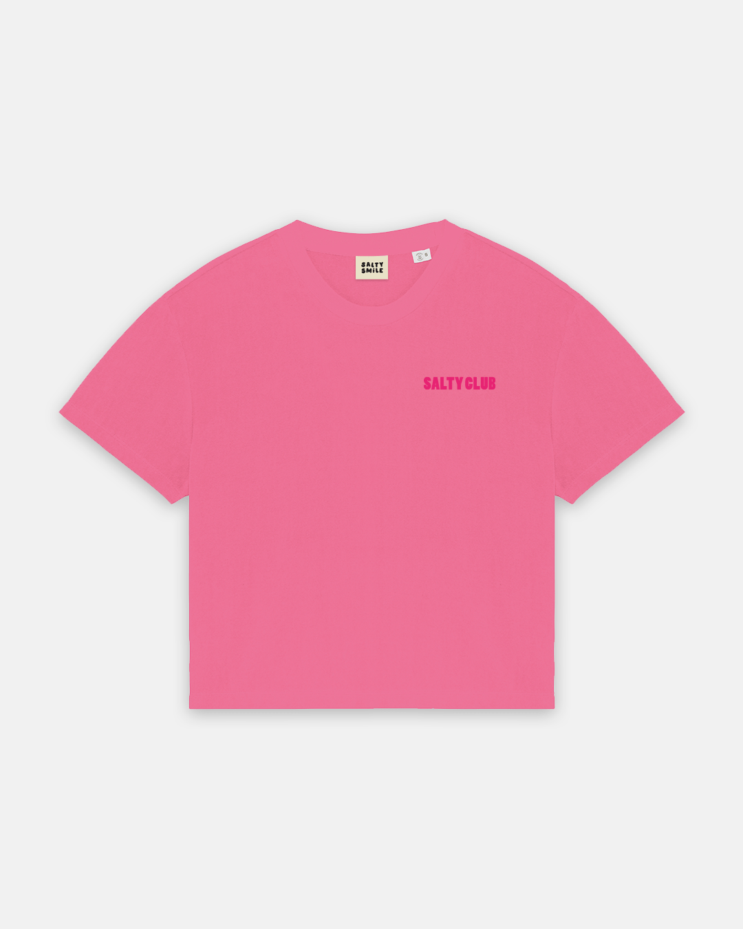 vetements surf salty smile SALTY CLUB ÉPONGE T SHIRT ROSE BONBON marque eco responsable coton bio